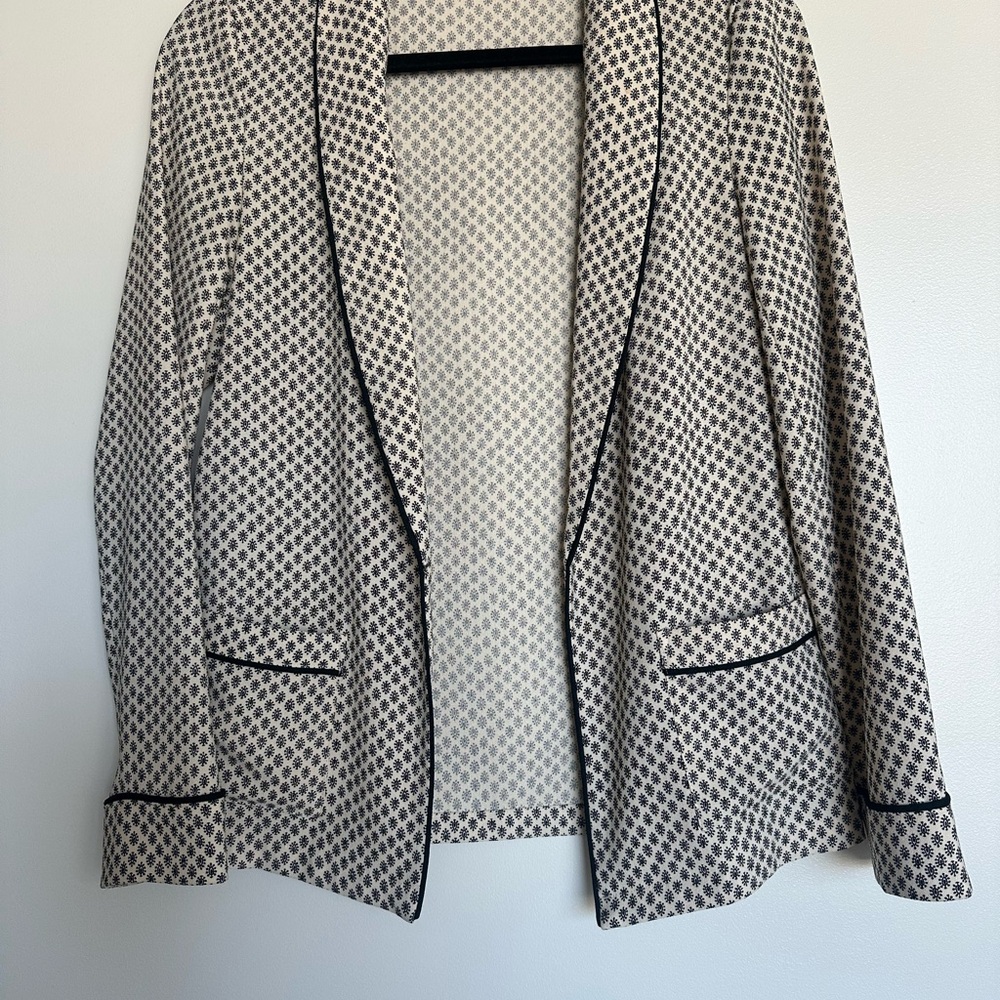 Scotch & Soda Black and White Blazer with Notched Lapels